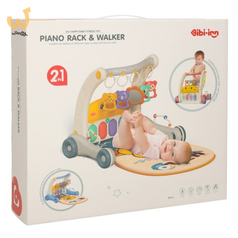 Mata edukacyjna chodzik pchacz z pianinkiem 2w1 Bibi-inn szara Mata edukacyjna chodzik pchacz z pianinkiem 2w1 Bibi-inn szara