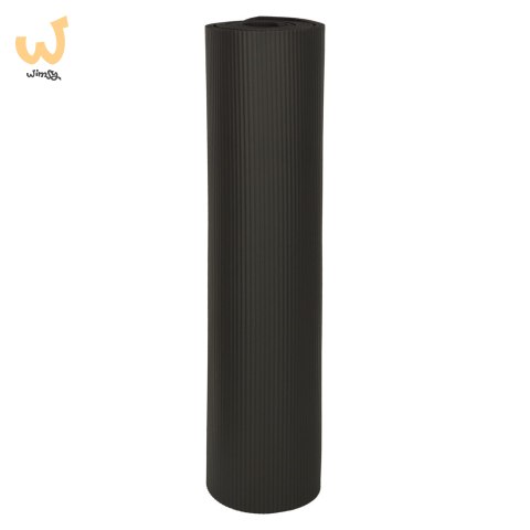 Mata fitness do ćwiczeń jogi gruba 185x83x1,5 cm czarna Mata fitness do ćwiczeń jogi gruba 185x83x1,5 cm czarna