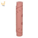 Mata fitness do ćwiczeń jogi skakania na skakance wygłuszająca antypoślizgowa 125x61.5x0,6 cm różowa