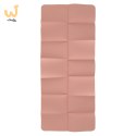 Mata fitness do ćwiczeń jogi składana 179x61x0,4 cm różowa