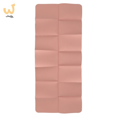 Mata fitness do ćwiczeń jogi składana 179x61x0,4 cm różowa Mata fitness do ćwiczeń jogi składana 179x61x0,4 cm różowa