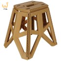 Taboret składany krzesełko turystyczne kempingowe przenośne 40 cm beżowy
