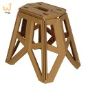 Taboret składany krzesełko turystyczne kempingowe przenośne 40 cm beżowy