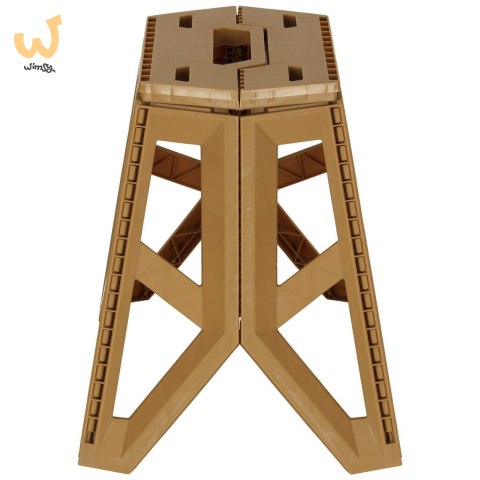 Taboret składany krzesełko turystyczne kempingowe przenośne 40 cm beżowy Taboret składany krzesełko turystyczne kempingowe przenośne 40 cm beżowy