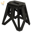 Taboret składany krzesełko turystyczne kempingowe przenośne 40 cm czarny