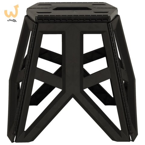 Taboret składany krzesełko turystyczne kempingowe przenośne 40 cm czarny Taboret składany krzesełko turystyczne kempingowe przenośne 40 cm czarny