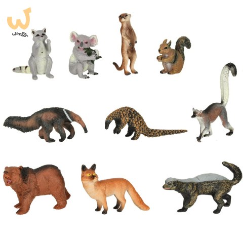 Figurki zwierzęta zoo zestaw do zabawy 19 el. Figurki zwierzęta zoo zestaw do zabawy 19 el.