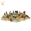 Figurki zwierzęta zoo zestaw do zabawy 19 el.