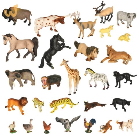 Figurki zwierzęta zoo zestaw do zabawy 28 el. Figurki zwierzęta zoo zestaw do zabawy 28 el.