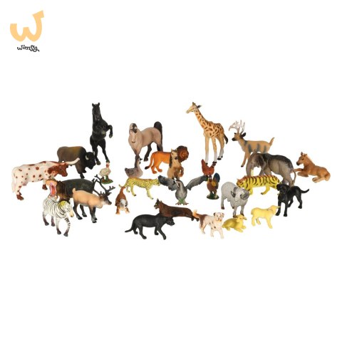 Figurki zwierzęta zoo zestaw do zabawy 28 el. Figurki zwierzęta zoo zestaw do zabawy 28 el.