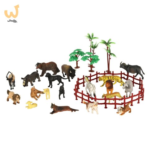 Figurki zwierzęta zoo zestaw do zabawy 31 el. Figurki zwierzęta zoo zestaw do zabawy 31 el.