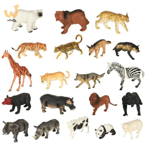 Figurki zwierzęta zoo zestaw do zabawy 59 el. Figurki zwierzęta zoo zestaw do zabawy 59 el.
