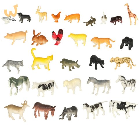 Figurki zwierzęta zoo zestaw do zabawy 59 el. Figurki zwierzęta zoo zestaw do zabawy 59 el.
