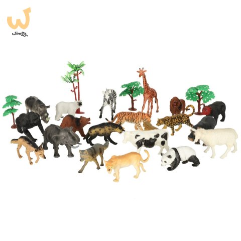 Figurki zwierzęta zoo zestaw do zabawy 59 el. Figurki zwierzęta zoo zestaw do zabawy 59 el.
