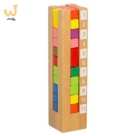 Klocki drewniane edukacyjne układanka Montessori kolorowe Klocki drewniane edukacyjne układanka Montessori kolorowe