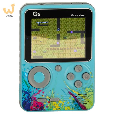 Konsola przenośna do gier mini retro niebieska Konsola przenośna do gier mini retro niebieska