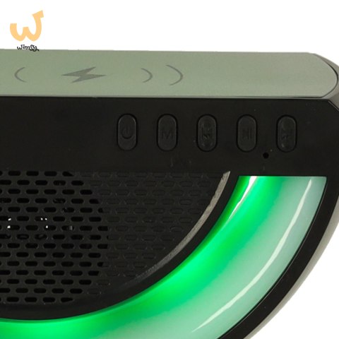 Lampka RGB ładowarka indukcyjna radio czarna Lampka RGB ładowarka indukcyjna radio czarna