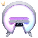 Lampka RGB z ładowarką indukcyjną z radiem biała