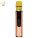Mikrofon bezprzewodowy do karaoke Bluetooth złoty