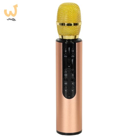 Mikrofon bezprzewodowy do karaoke Bluetooth złoty Mikrofon bezprzewodowy do karaoke Bluetooth złoty