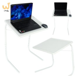 Stolik boczny pod laptopa składany 52x40 cm biały