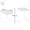 Stolik boczny pod laptopa składany 52x40 cm biały