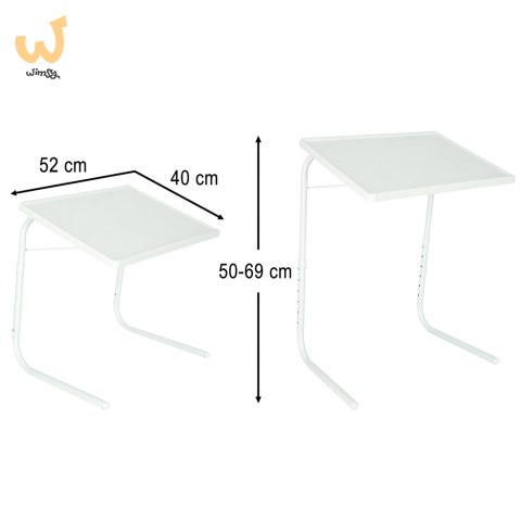 Stolik boczny pod laptopa składany 52x40 cm biały Stolik boczny pod laptopa składany 52x40 cm biały
