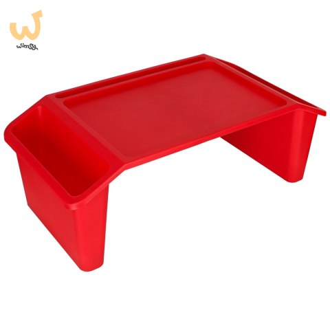 Stolik pod laptopa z organizerem czerwony Stolik pod laptopa z organizerem czerwony