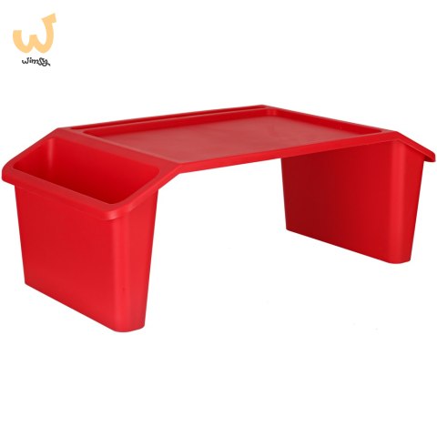 Stolik pod laptopa z organizerem czerwony Stolik pod laptopa z organizerem czerwony