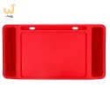Stolik pod laptopa z organizerem czerwony