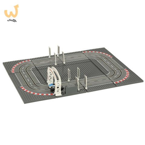Tor samochodowy wyścigowy policyjny elektryczny + 2 auta klocki konstrukcyjne GD-01 Tor samochodowy wyścigowy policyjny elektryczny + 2 auta klocki konstrukcyjne GD-01