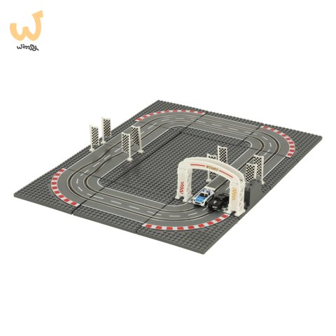 Tor samochodowy wyścigowy policyjny elektryczny + 2 auta klocki konstrukcyjne GD-01 Tor samochodowy wyścigowy policyjny elektryczny + 2 auta klocki konstrukcyjne GD-01