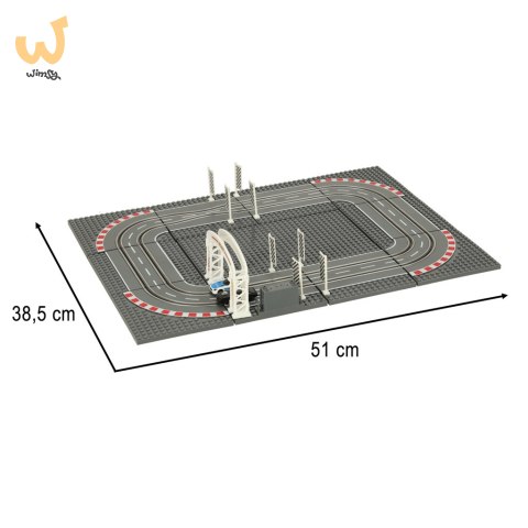 Tor samochodowy wyścigowy policyjny elektryczny + 2 auta klocki konstrukcyjne GD-01 Tor samochodowy wyścigowy policyjny elektryczny + 2 auta klocki konstrukcyjne GD-01