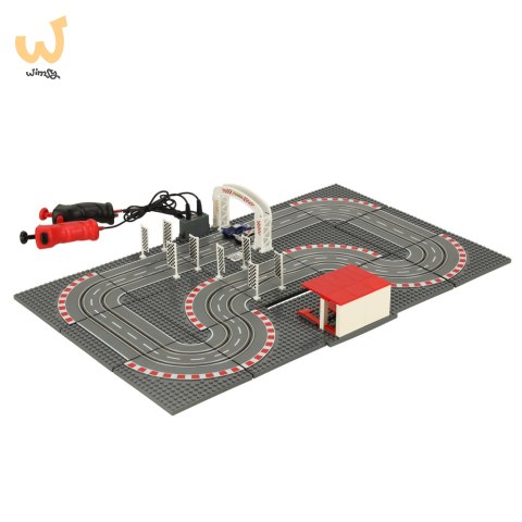 Tor samochodowy wyścigowy policyjny elektryczny + 2 auta klocki konstrukcyjne GD-02 Tor samochodowy wyścigowy policyjny elektryczny + 2 auta klocki konstrukcyjne GD-02
