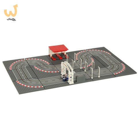 Tor samochodowy wyścigowy policyjny elektryczny + 2 auta klocki konstrukcyjne GD-02 Tor samochodowy wyścigowy policyjny elektryczny + 2 auta klocki konstrukcyjne GD-02