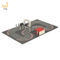 Tor samochodowy wyścigowy policyjny elektryczny + 2 auta klocki konstrukcyjne GD-02