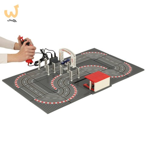 Tor samochodowy wyścigowy policyjny elektryczny + 2 auta klocki konstrukcyjne GD-02 Tor samochodowy wyścigowy policyjny elektryczny + 2 auta klocki konstrukcyjne GD-02