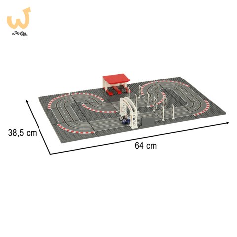 Tor samochodowy wyścigowy policyjny elektryczny + 2 auta klocki konstrukcyjne GD-02 Tor samochodowy wyścigowy policyjny elektryczny + 2 auta klocki konstrukcyjne GD-02