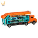 Tor wyścigowy samochodowy laweta transporter 6 el. pomarańczowy