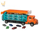 Tor wyścigowy samochodowy laweta transporter 6 el. pomarańczowy