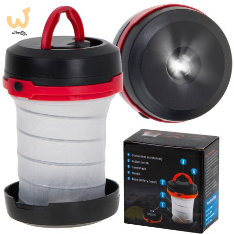 Lampa kempingowa turystyczna biwakowa latarka na baterie 2w1 3tryby LED Lampa kempingowa turystyczna biwakowa latarka na baterie 2w1 3tryby LED