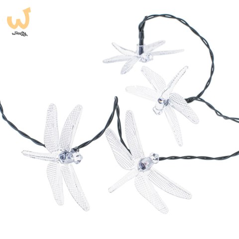 Lampki ogrodowe solarne ważki 6,5m 30LED multikolor Lampki ogrodowe solarne ważki 6,5m 30LED multikolor