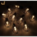 Lampki ogrodowe solarne żarówki girlanda loft 10LED