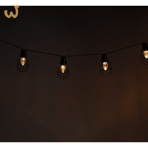 Lampki ogrodowe solarne żarówki girlanda loft 10LED Lampki ogrodowe solarne żarówki girlanda loft 10LED