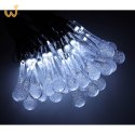 Lampki solarne ogrodowe łezki 6,5m 30LED zimny biały