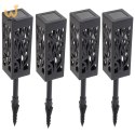 Lampy lampiony solarne stojące dekoracyjne 4 sztuki