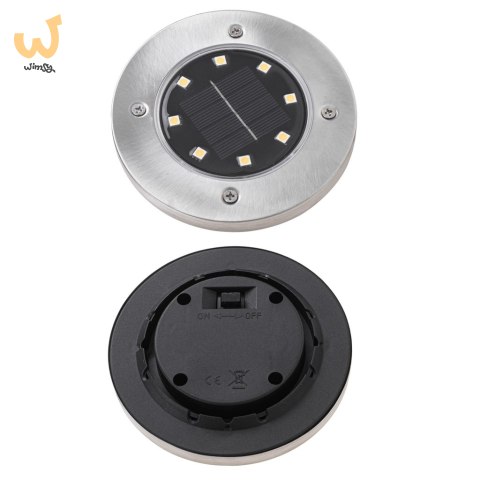 Lampy ogrodowe solarne najazdowe gruntowe 8LED 4szt. zimny biały Lampy ogrodowe solarne najazdowe gruntowe 8LED 4szt. zimny biały