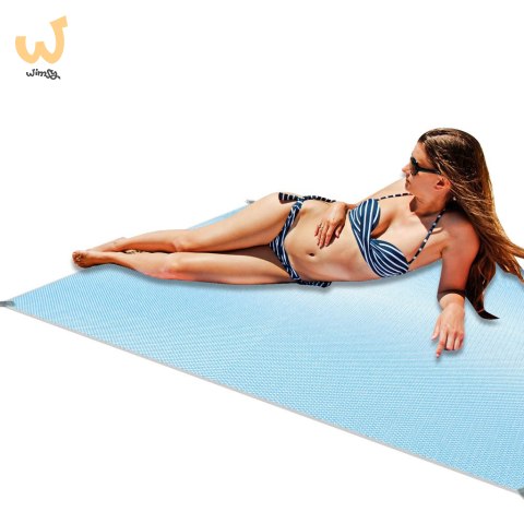 Mata plażowa koc na plażę sand free XXL 200x200cm Mata plażowa koc na plażę sand free XXL 200x200cm