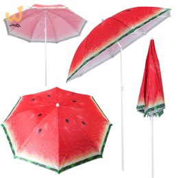 Parasol ogrodowy plażowy regulowany łamany 150cm arbuz