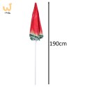 Parasol ogrodowy plażowy regulowany łamany 150cm arbuz
